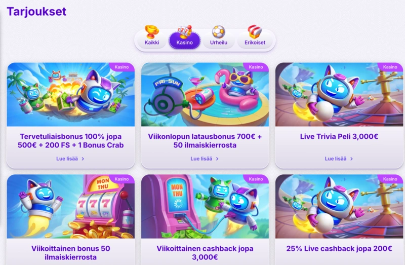 Robocat Bonuses
