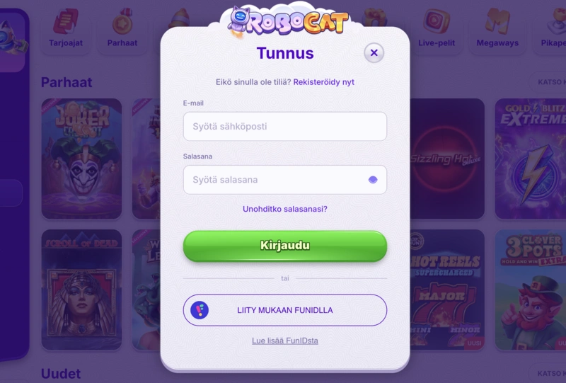 Robocat Login